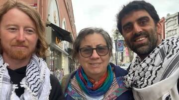 Daniel Coward, Helen O'Sullivan and Surya McEwen are in Istanbul waiting to set sail as part of the Freedom Flotilla to Gaza in April. Picture: Instagram/@surya.sails.for.gaza