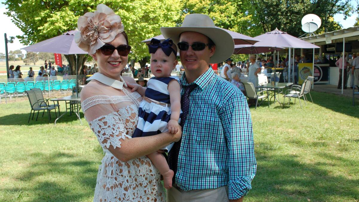 FAMILY DAY: The Barwick family enjoying the great family atmosphere at the Walcha Cup race meeting in 2017. There are prizes for the best dressed family.