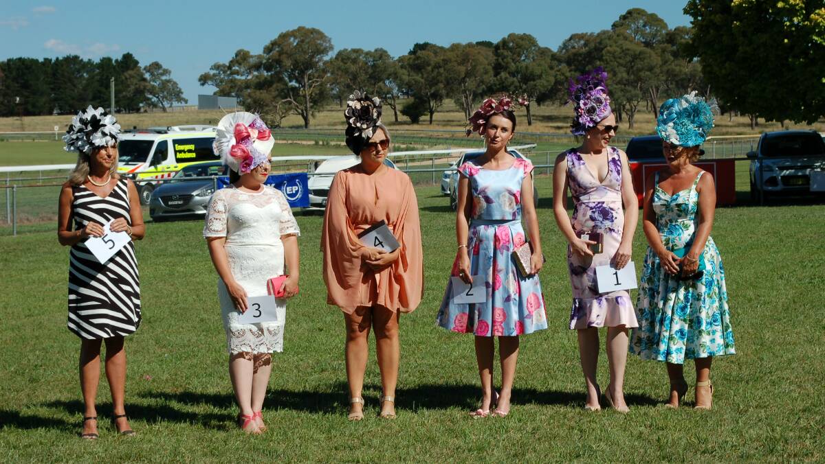 FASHION FINALISTS: The fashions on the field events are a big attraction at the Walcha Cup. Pictured are last year's finalists in the best head wear category.