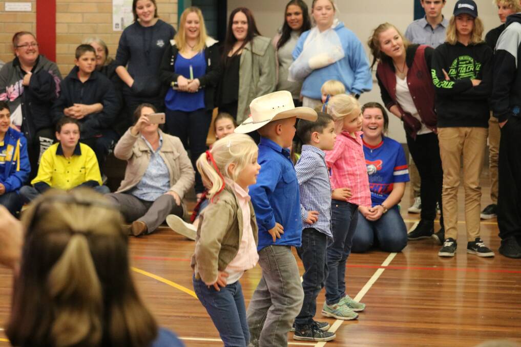 Bootscootin' cuties: The kindergarten to year 12 dance off on Wednesday evening was one of the highlights of the week followed by the battle of the bands and a school disco in the Multi Purpose Centre.