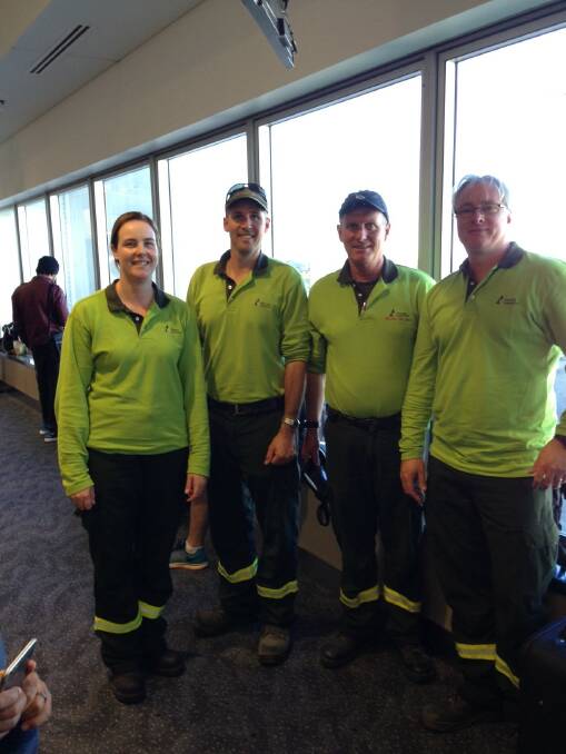Amba Addinsall from Eden, Matt Hagon from Grafton, Brian Lynch from Walcha and Dan Allen from Casino departed for Canada from Sydney Airport on Tuesday.