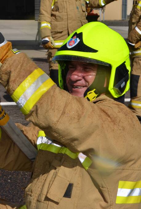 GIVING BACK: Paul Brown says he enjoyed both the theoritcal and practical elements of his firefighter training. Photos:Meg Francis