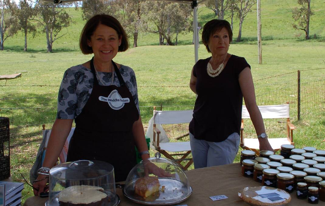 Gluten free goodies: Cathy Lisle and Judy Whitehead on the Walcha Kitchen stall at Sallywood