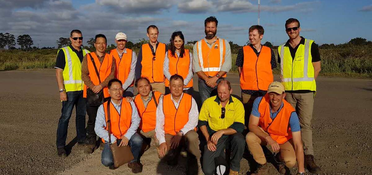 Building relationships: Forestry Corporation employees with their Chinese customers and representatives from Ryonier Matariki Forests Limited and  MSC Shipping.