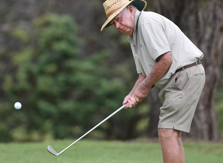 Top action: Veteran John Mann once again shot under his age to take out B Grade with a 67 nett in the Regional Australia Bank stroke medal round.
