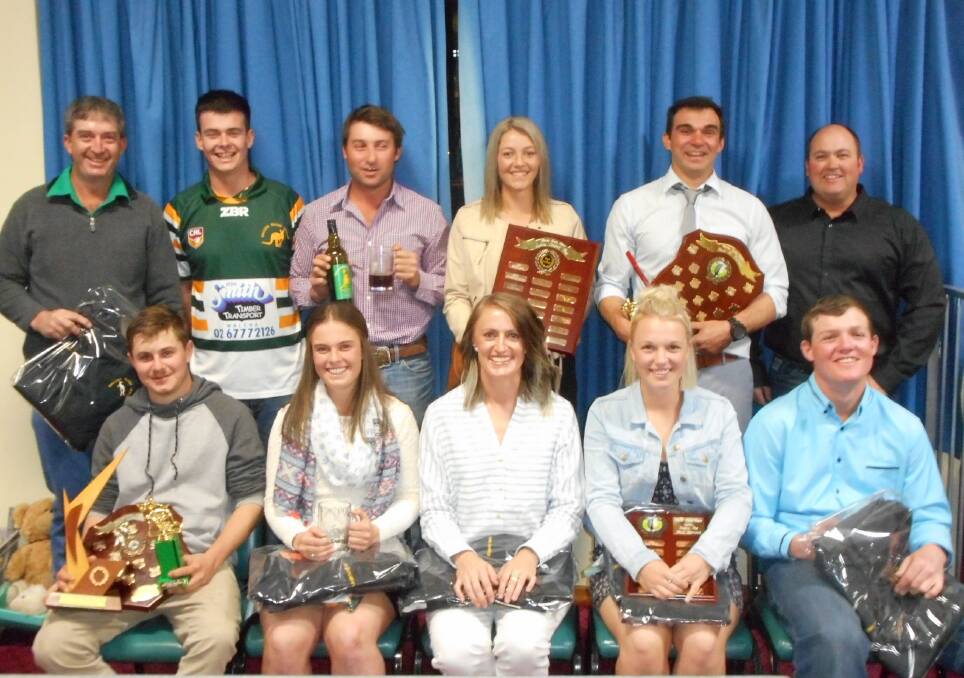 Winning smiles: Walcha's 2017 rugby league award winners at the presentations evening.