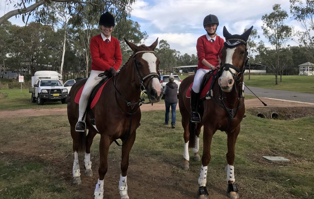 WINNER'S CIRCLE: Shae Partridge and Anastasia Haling represented Walcha Central School at the state event and finished with a collection of ribbons each. 
