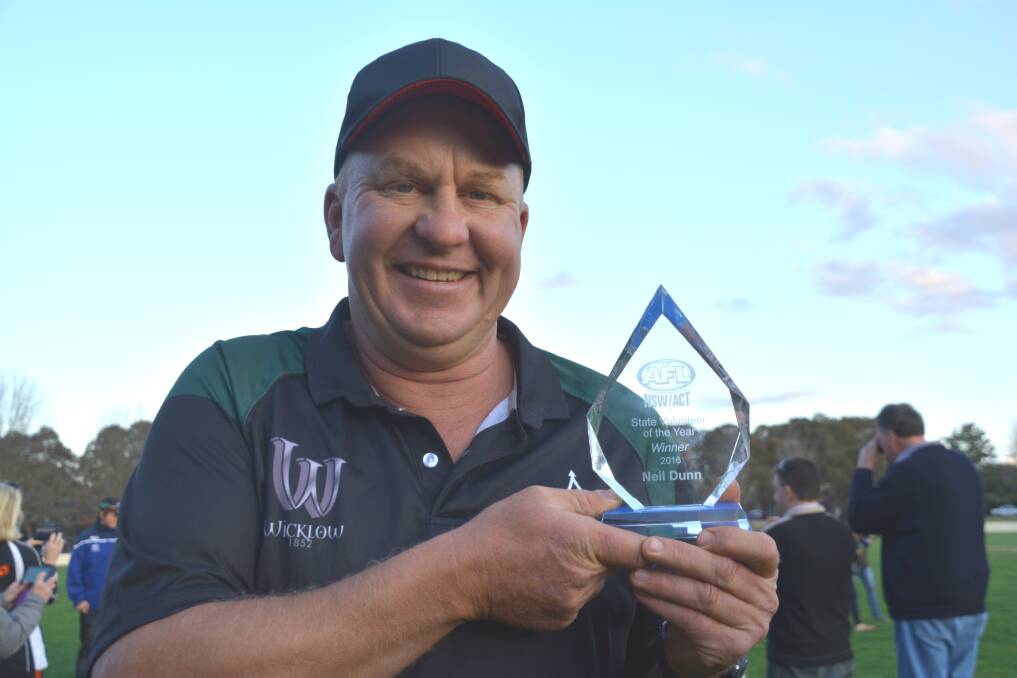 RECOGNITION: New England Nomads' Neil Dunn has been nominated for Volunteer Director of the Year at the NSW Sports Awards. He was largely the reason for a local, junior Aussie Rules competition starting. 