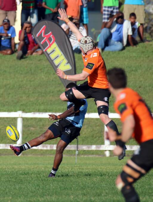 TAKING OFF: Jock Armstrong playing for the Country Eagles in their last game against Fiji Drua. 