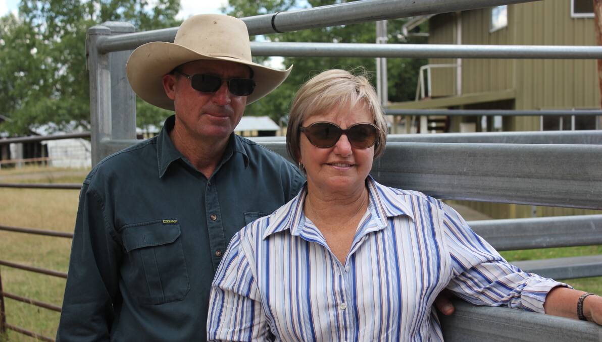 Jim and Caylee Southeron prepare the grounds in time for the annual Walcha Golden Gate Campdraft at the showgrounds.