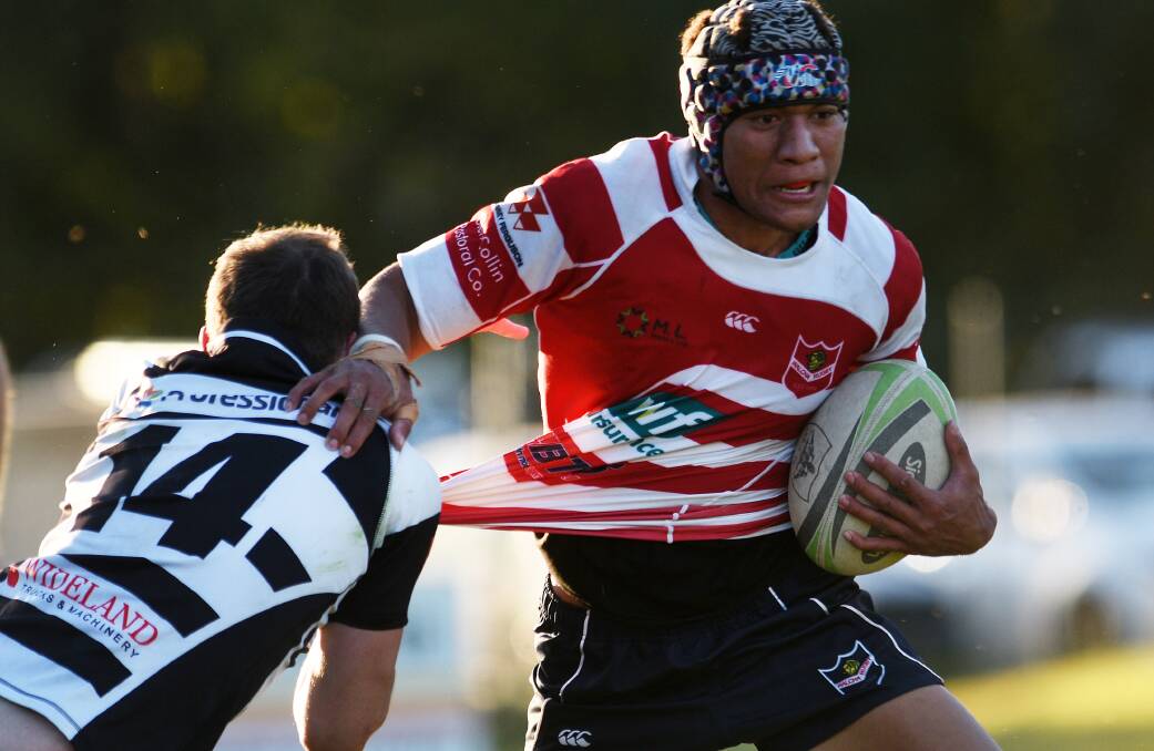 Tough battle: Sione Kamato and his Walcha side had a hard-fought win over Gunnedah in their round four clash on Saturday. Photo: Peter Hardin