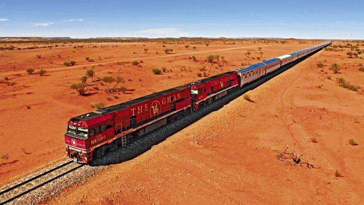 The Ghan between Adelaide and Darwin.  Photo: Tourism NT