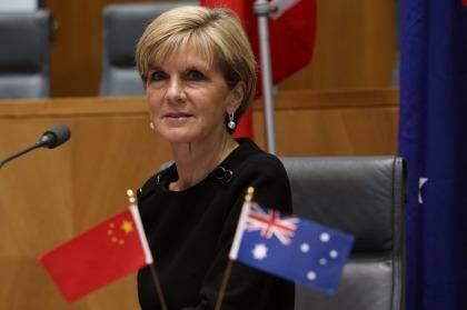 Foreign Minister Julie Bishop attends the Australia-China Business Council on Wednesday. Photo: Andrew Meares