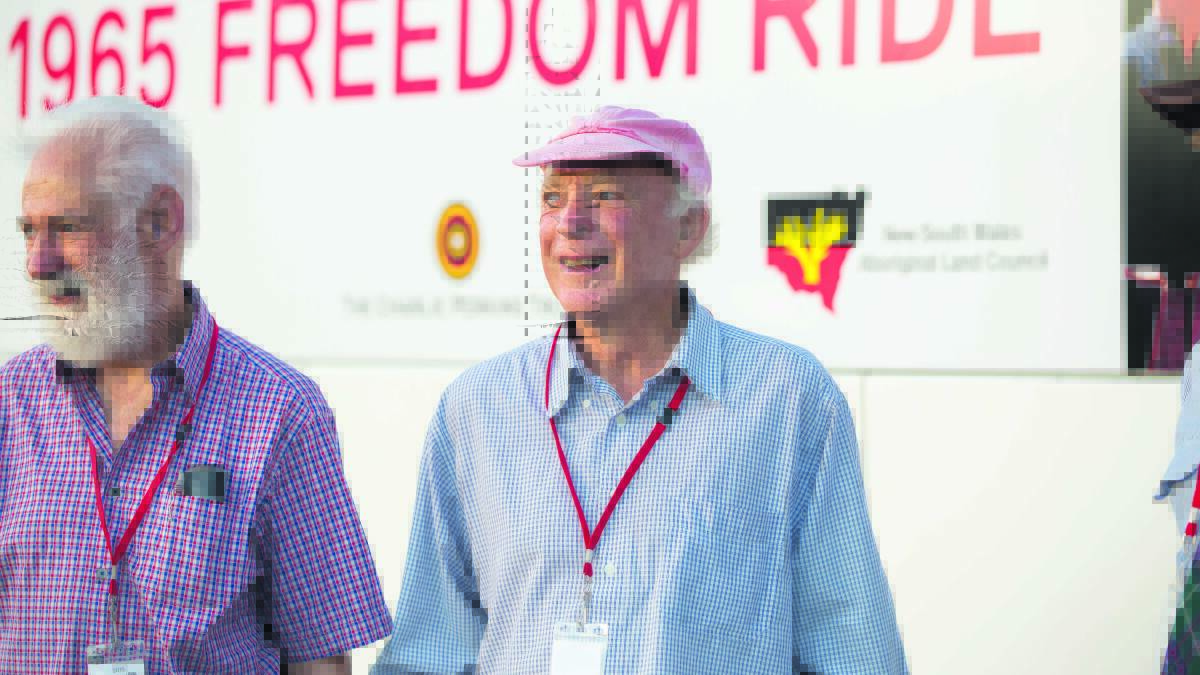 Chris Page on the Freedom Ride commemorative tour last week.
Photo Victoria Baldwin, University of Sydney
