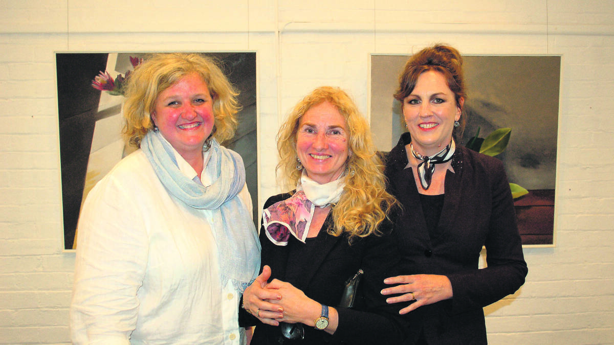 Kate Durack, Annita Keating van lersel and Carolyn Kenrick at the opening of their exhibition last week.