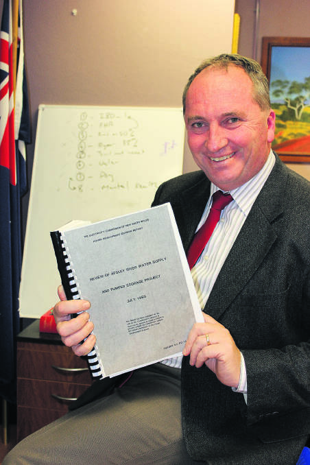 Local MP Barnaby Joyce is prepared to fight for the Apsley River dam proposal.