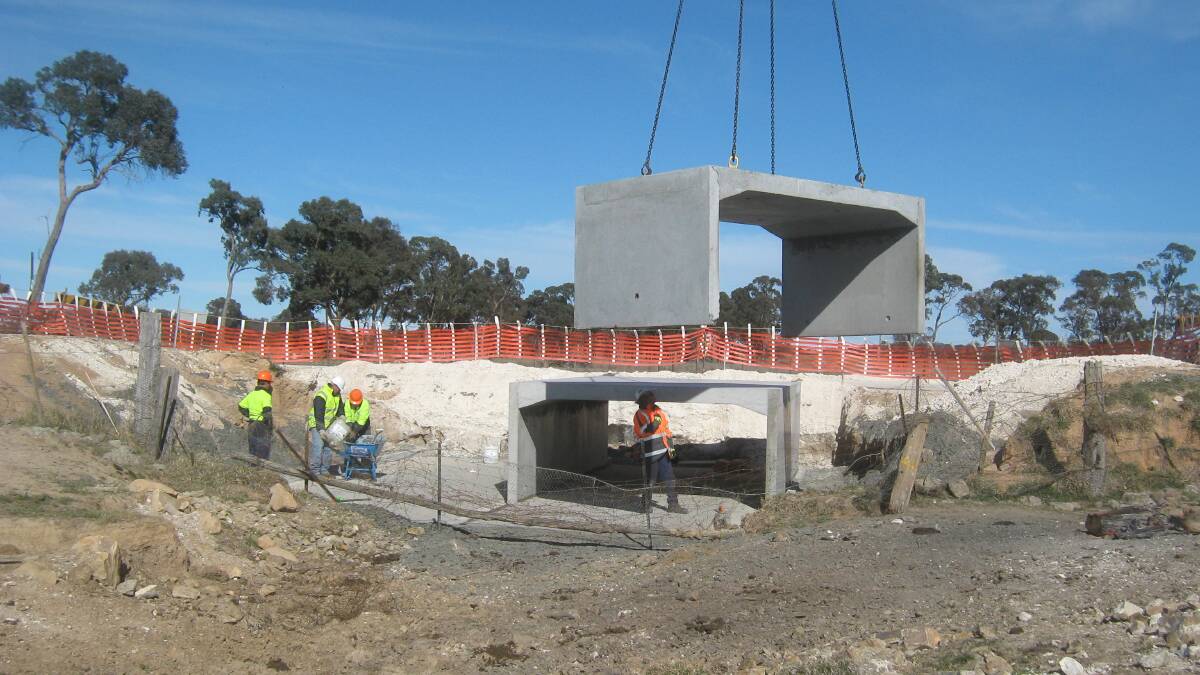 Last Wednesday the bridge on the Bergen Road started to take shape.
