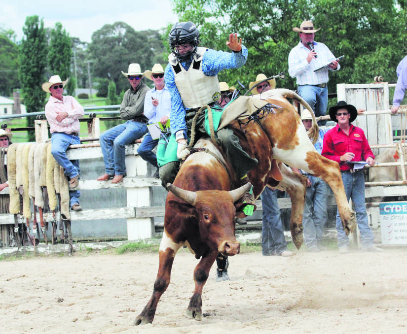 Nick Wilson is pictured here in the bull ride. PHOTO: Bonnie Smith