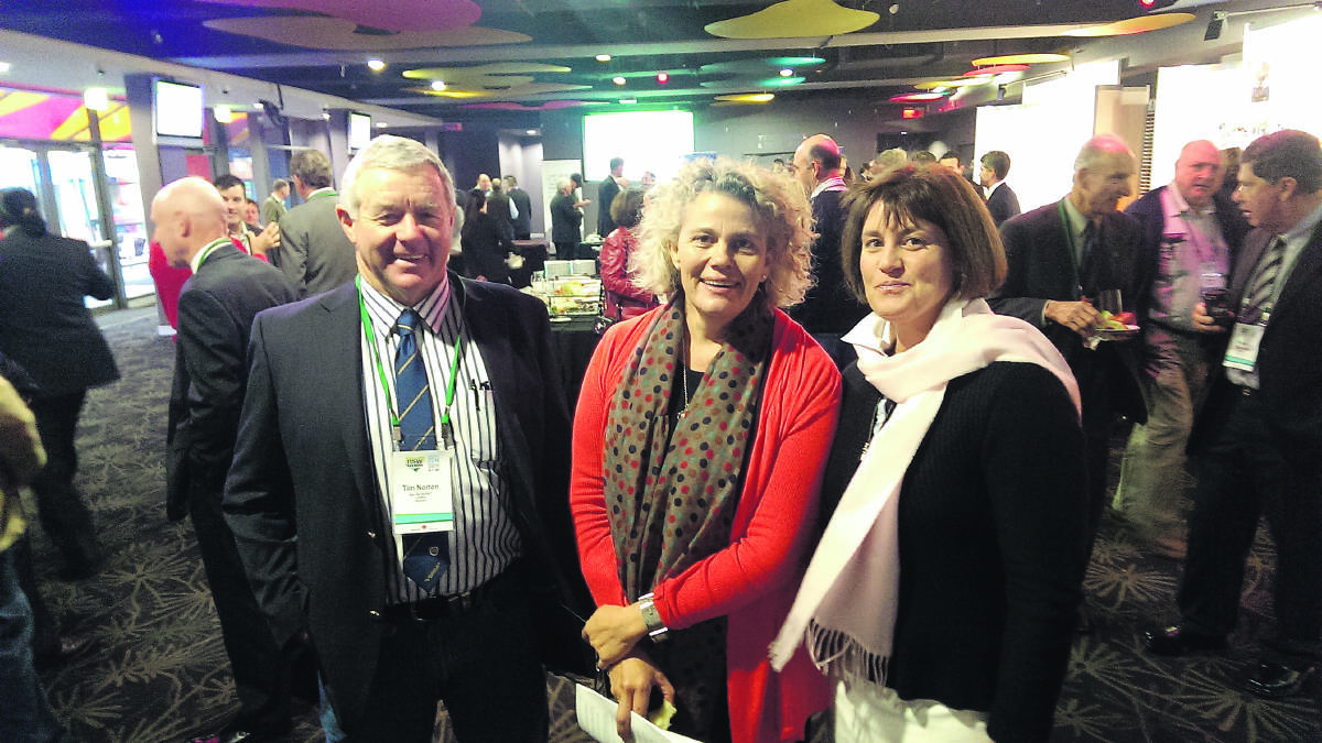 Tim Norton and Sonia O’Keefe with re-elected NSW Farmers' Association president Fiona Simpson at the association’s annual conference last week.