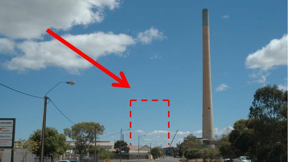 The approximate location of the new addition to the Port Pirie landscape.