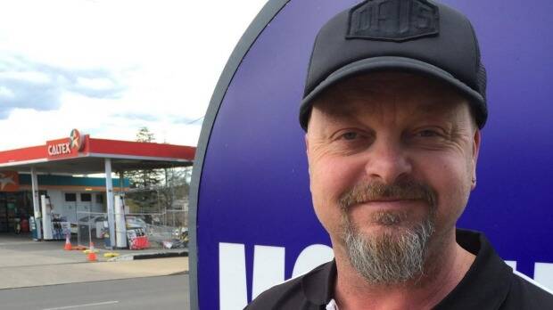 Ivan Smith, manager of the Abbotsleigh Motor Inn, rescued an elderly motorist whose car crashed into a petrol bowser in Armidale. Photo: Supplied