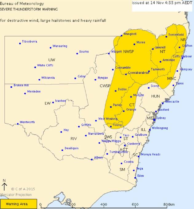 Storm warning issued for large slice of northern NSW