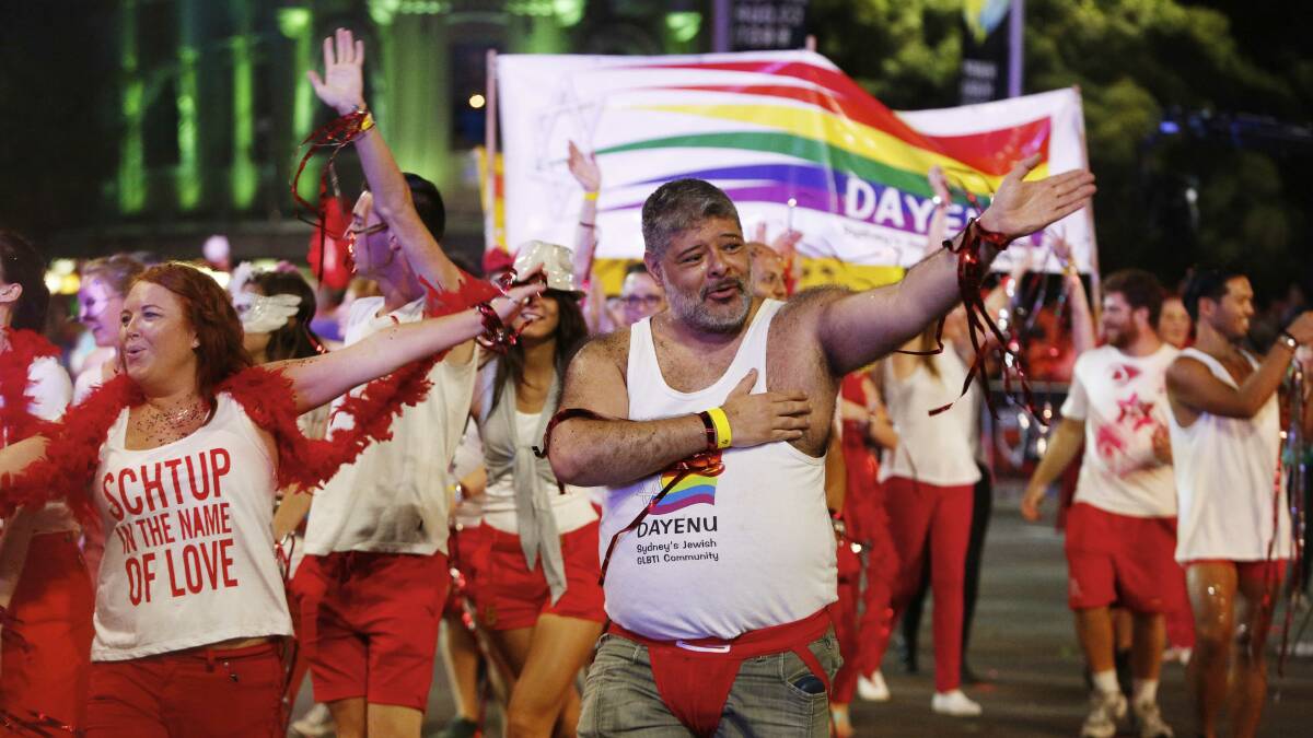 More than 10,000 marchers and spectators turned out for the 2014 Sydney Gay and Lesbian Mardi Gras. Picture: Fairfax