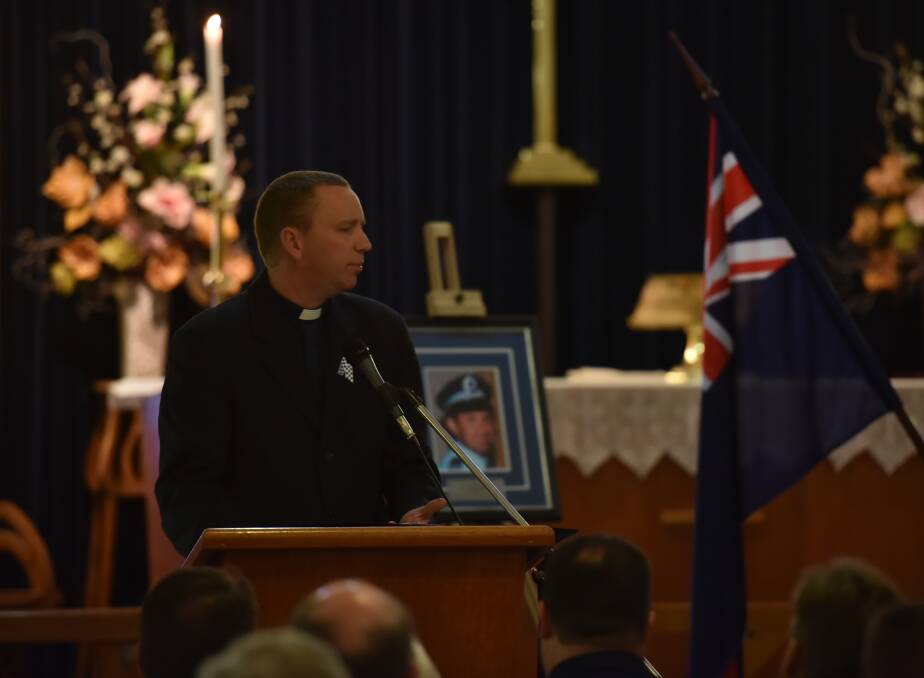 SOLEMN SERVICE:Oxley Police travelled to Walcha for the service. Photo: Gareth Gardner