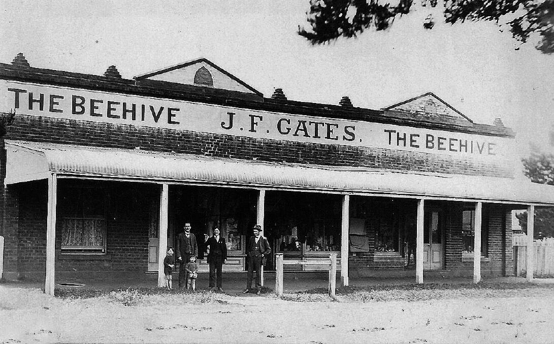 The Beehive Store was a busy general Store in Walcha. John Francis Gates took over the business in November 1909. Later three of his sons ran the business trading under the name Gates Bros.
