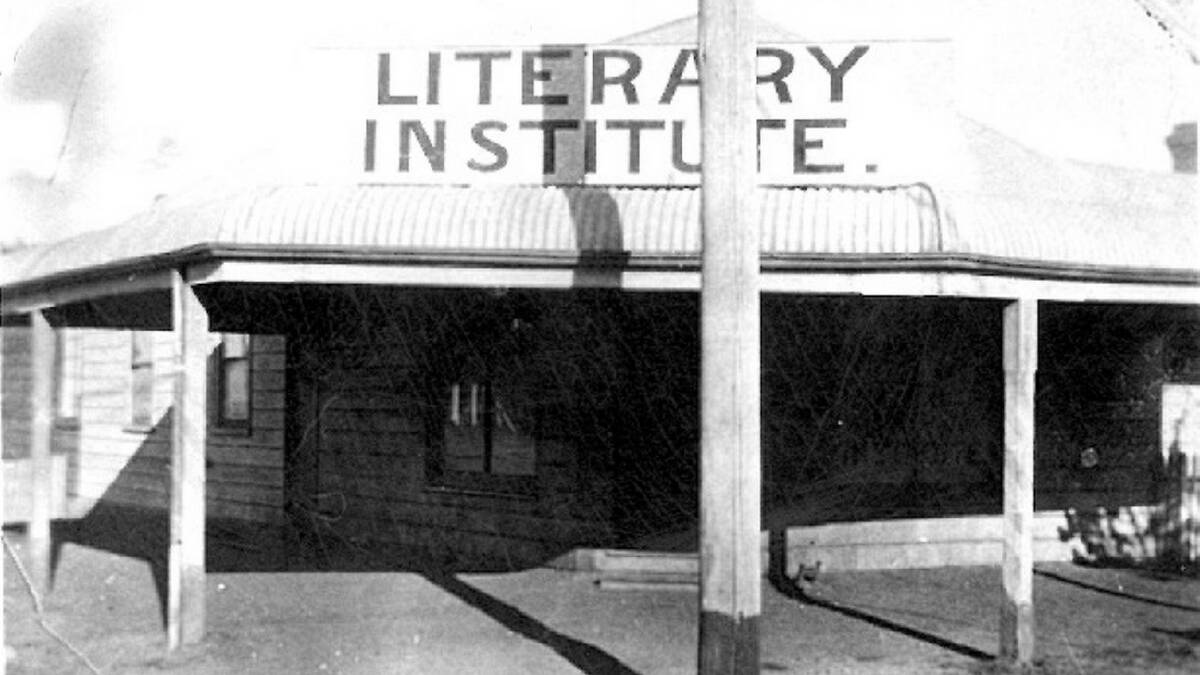 Cultural centre: A 1940s photo of the Walcha Literary Institute premises on the southeast corner of Fitzroy and Derby streets, where Walcha Pumps and Irrigation is now.