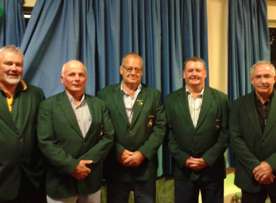 Life members: AJ Cross, David Green, Brian Smith, Peter Berry and Robert Laurie. Picture: Dianne Green.