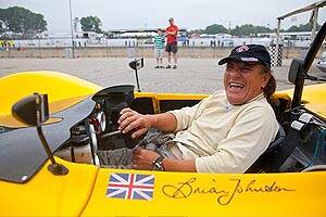 Lead singer of AC/DC, Brian Johnson, wants to race V8 supercars. Photo: The Age