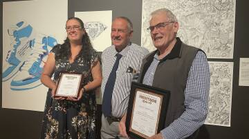 Manilla Historical society members were recognised for their work to preservr the iconic wooden viaduct. Picture by NDL