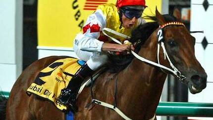 Frequent Flyer: Elvstroem snares the 2005 Dubai Duty Free Stakes at the Nad Al Sheba Racecourse in Dubai. 