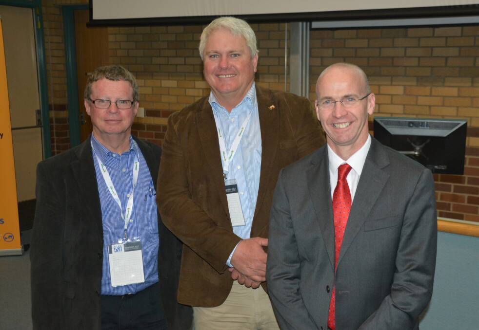 Smart approach: John Langbridge from Teys Australia, Cattle Council of Australia independent director David Hill and Sean Starling from MLA.