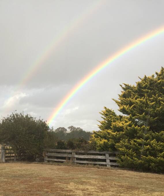 Double rainbow at Walcha. Photo: Stephanie van Eyk.
