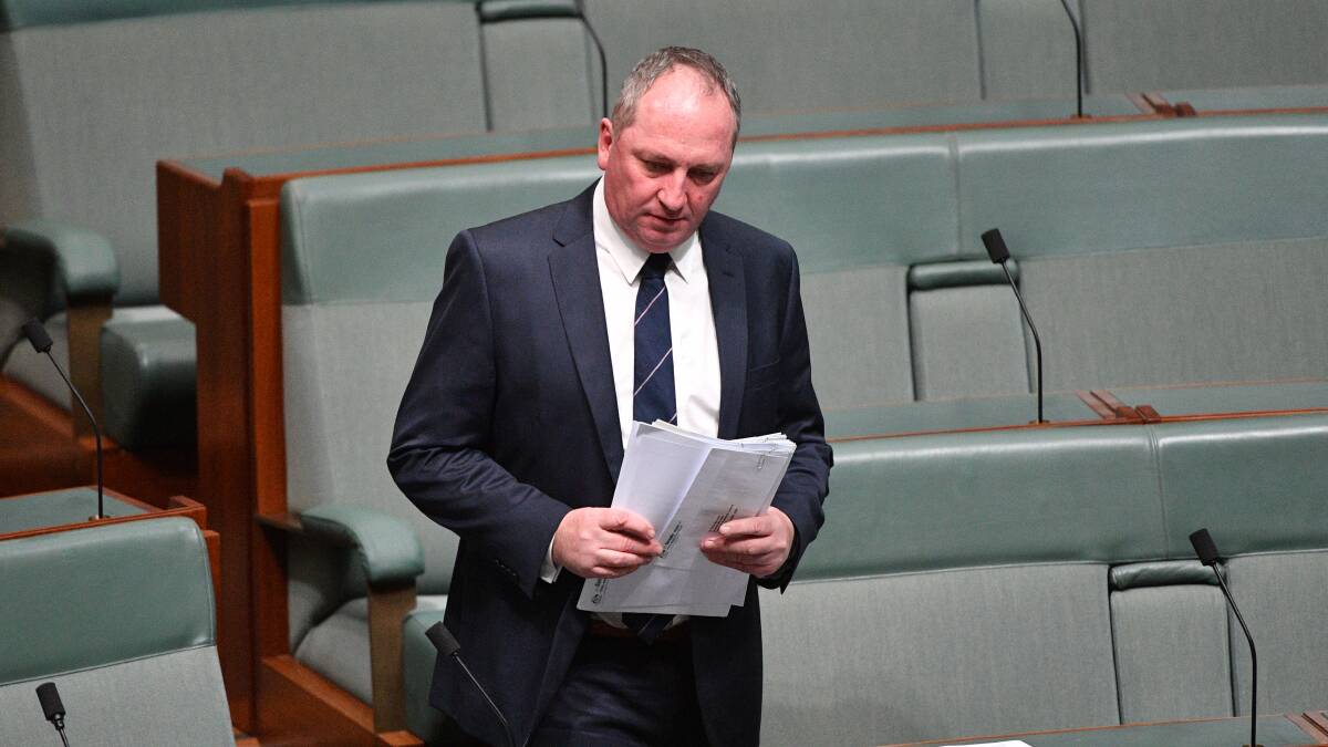 READY AND WILLING: Barnaby Joyce is willing to cross the floor if his demands aren't met. Photo: Mick Tsikas