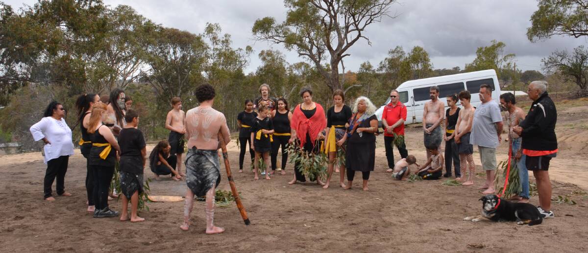 TIME TO HEAL: Dunghutti Wutu the traditional custodians of Wolka and Woolbrook gather to dance and sing on country on December 1, 2019.