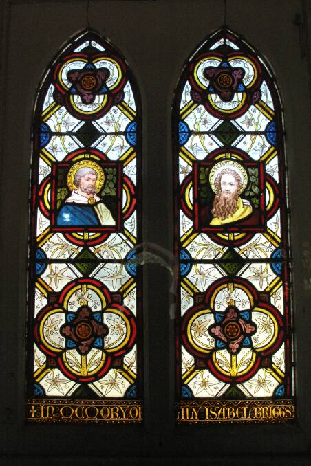 HEARTBREAKING LOSS: This perpetual memorial to an 18 week old baby girl may be the work of stained glass firm Lyon, Cottier & Co. Photo supplied.