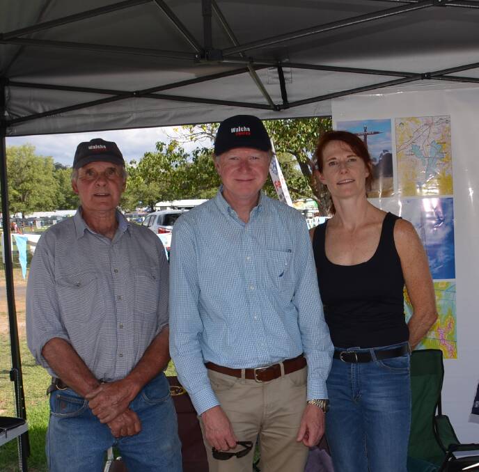 Walcha Councillor Peter Blomfield with Mark Waring and Rosie King at the Walcha Show earlier this year