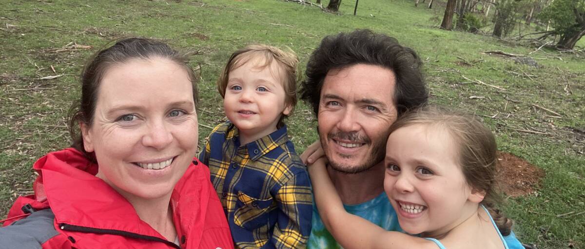 ADVENTURING WITH PURPOSE: Anne Modderno with her family - son Dante, husband Luke and daughter Mirella