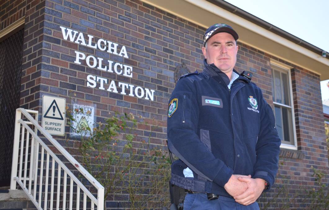 NEW KID ON THE BLOCK: Constable Jed Wittig outside his new workplace last week. Photo: Vanessa Arundale