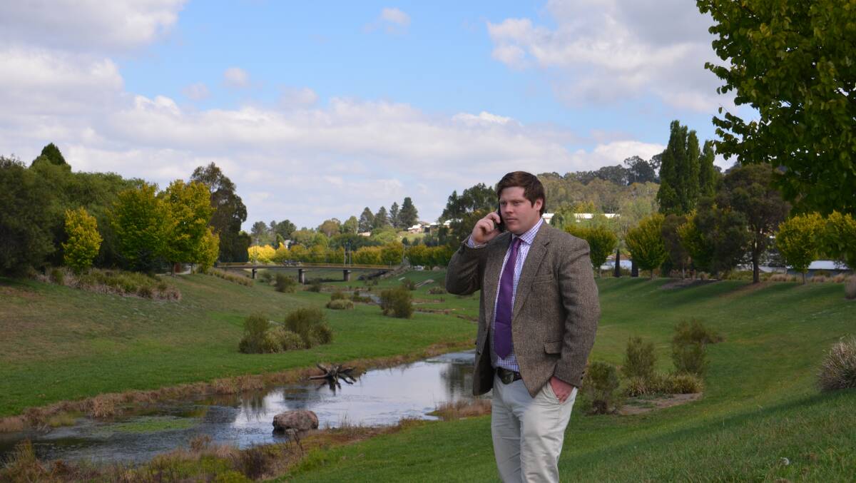 Free flow: Walcha Council director of engineering Dylan Reeves by the Apsley River on Tuesday, he says to gain funding for water infrastructure Walcha Council needs to prove it has explored all possible options.