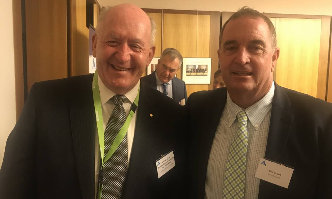 General Sir Peter John Cosgrove, AK, CVO, MC with Walcha Mayor Eric Noakes in Canberra recently