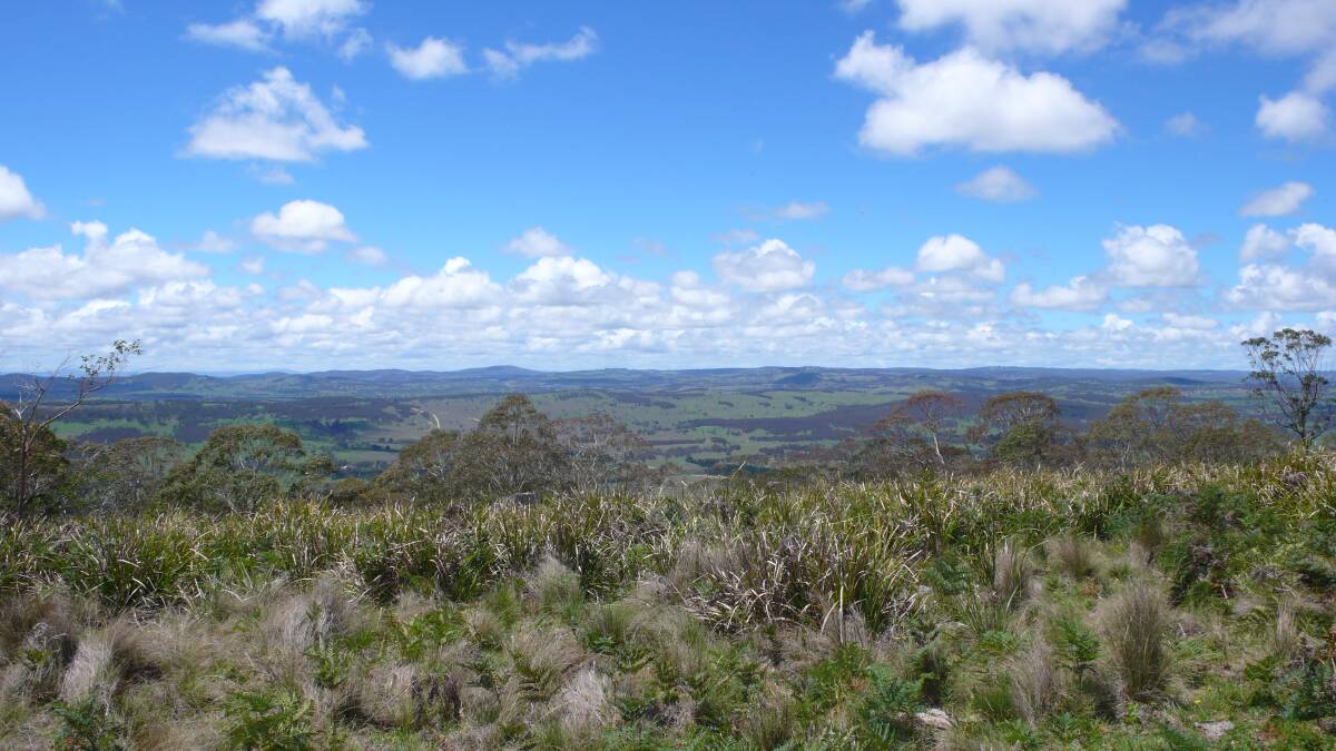 TURBINE SITE: A view from Blue Mountain overlooking Winterbourne and Moona. Photo supplied