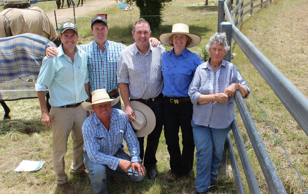 MP Kevin Anderson, Walcha Councillor Clint Lyon and Mayor Eric Noakes with members of the Yarrowitch Hall committee