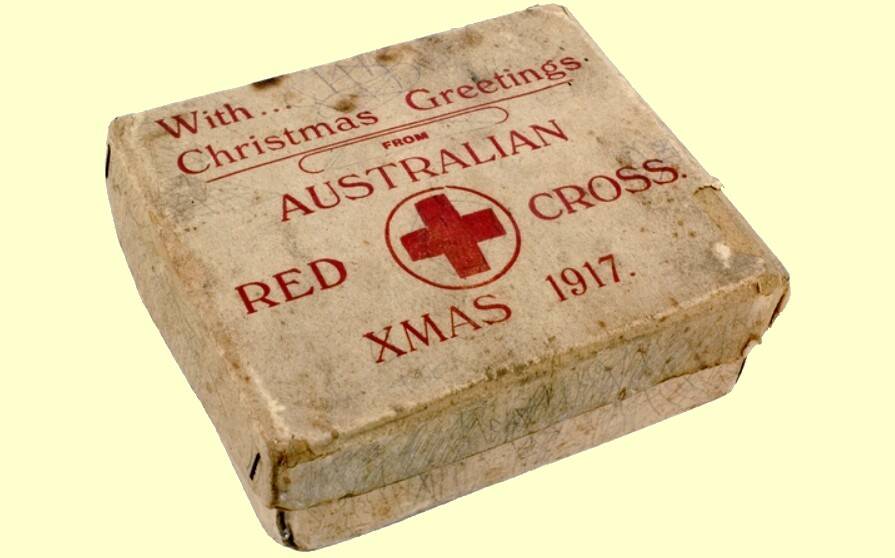 A piece of the past: One of a great number of Red Cross Christmas gifts sent to Australian Forces in Europe 100 years ago.