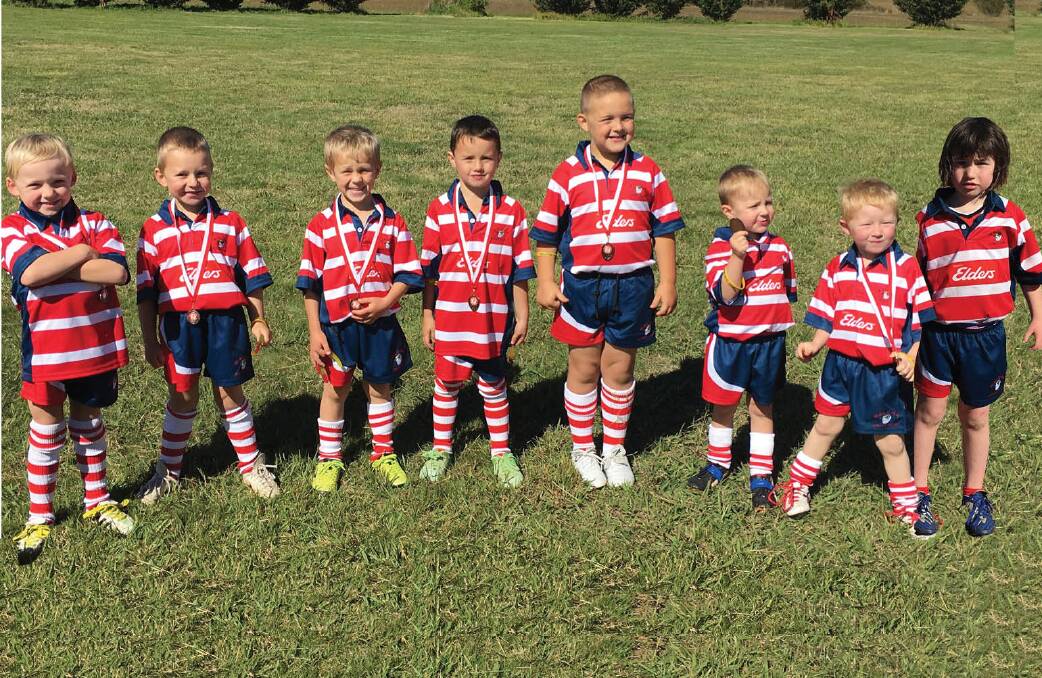 Faces of tomorrow: The members of the Walcha Junior Rugby Union under six team could be the stars of the future.
