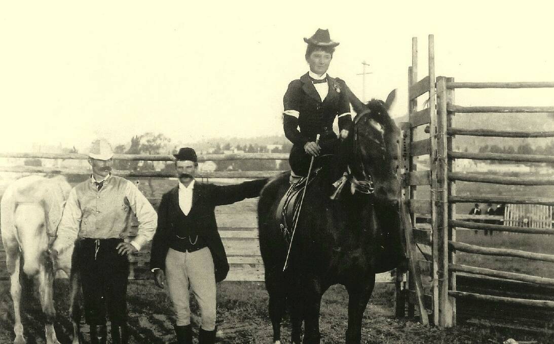 Fearless horsewoman: An undated photo of Esther Stace ready to compete at a country show.