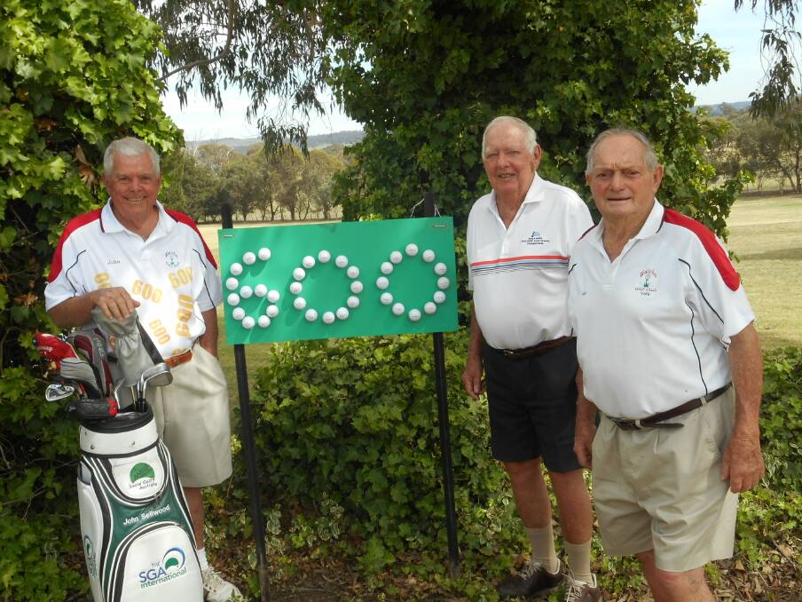 255 and not out: John Sellwood 83, John Mann and Max Holstien, both 86, played the recent Walcha Veterans Golf Open together.